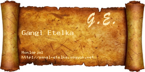 Gangl Etelka névjegykártya